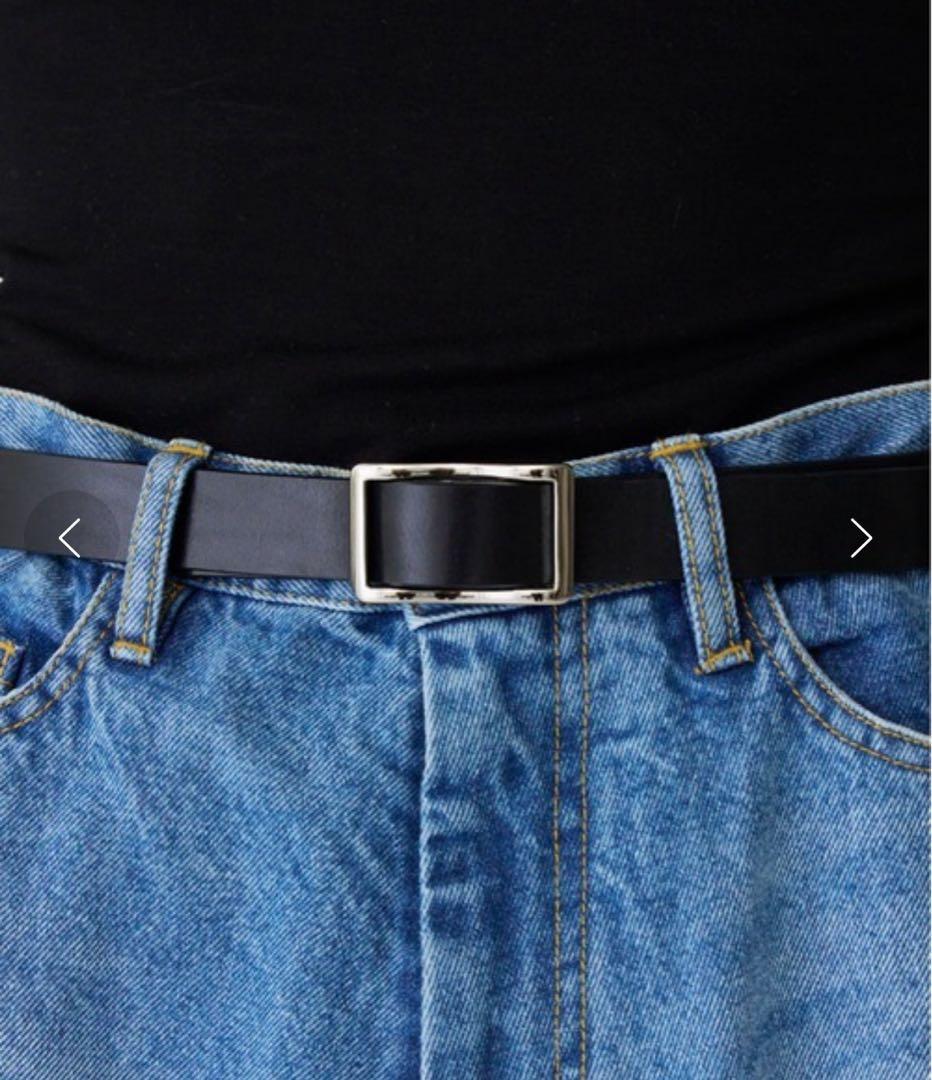 ENOF leather belt シルバー