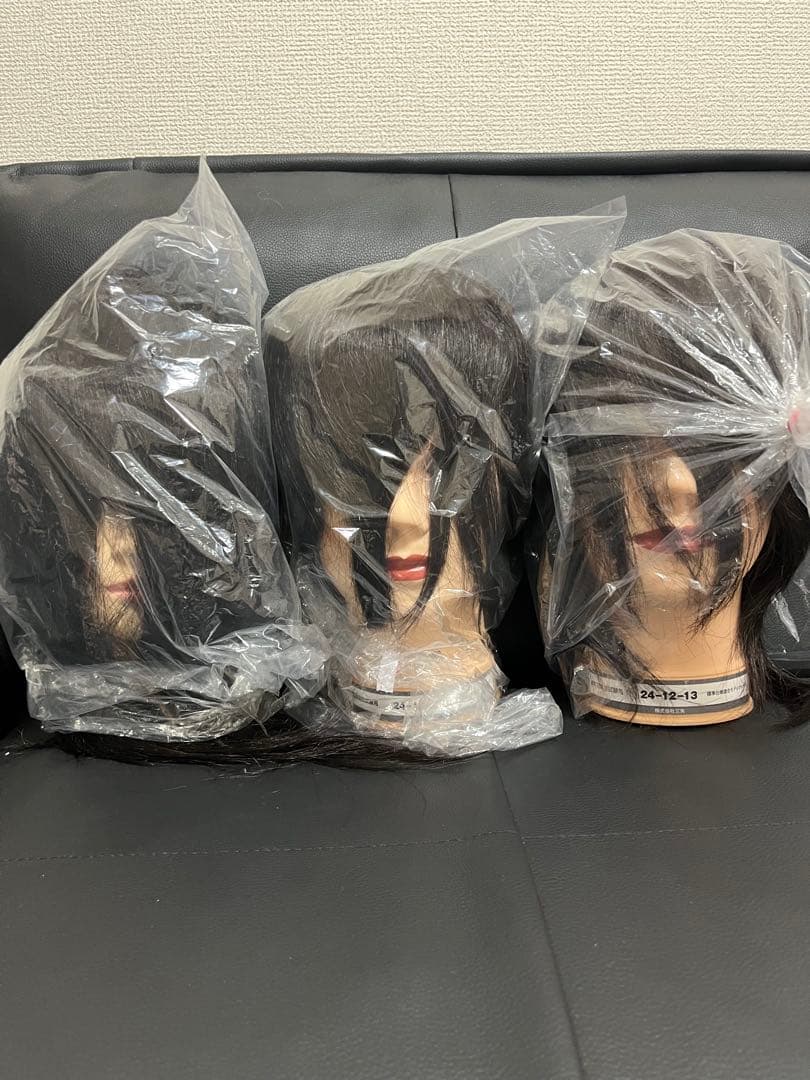 国試用練習カットウィッグ新品 3台セット