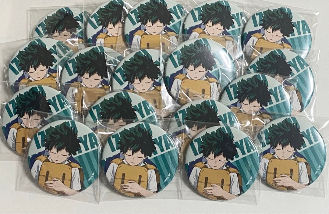 ヒロアカ 缶バッジ HEROES NAP 寝顔 緑谷出久