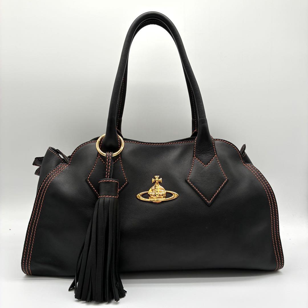 極美品✨ ヴィヴィアンウエストウッド ビッグオーブ ヤスミン ボストンバッグ 黒