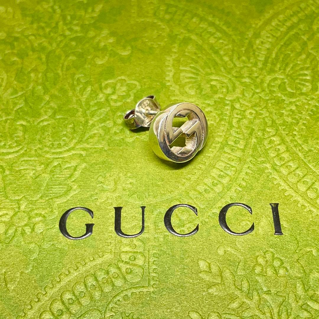 正規美品！グッチ　片耳ピアス　ダブルGロゴ　Ag925