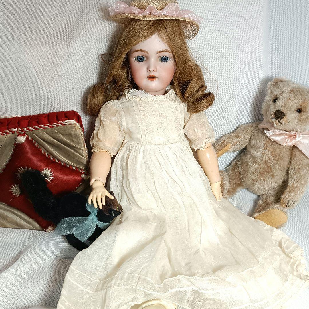 S5⭐アンティークビスクドール　シモン＆ハルビック　ハンドワークWネーム⭐難あり