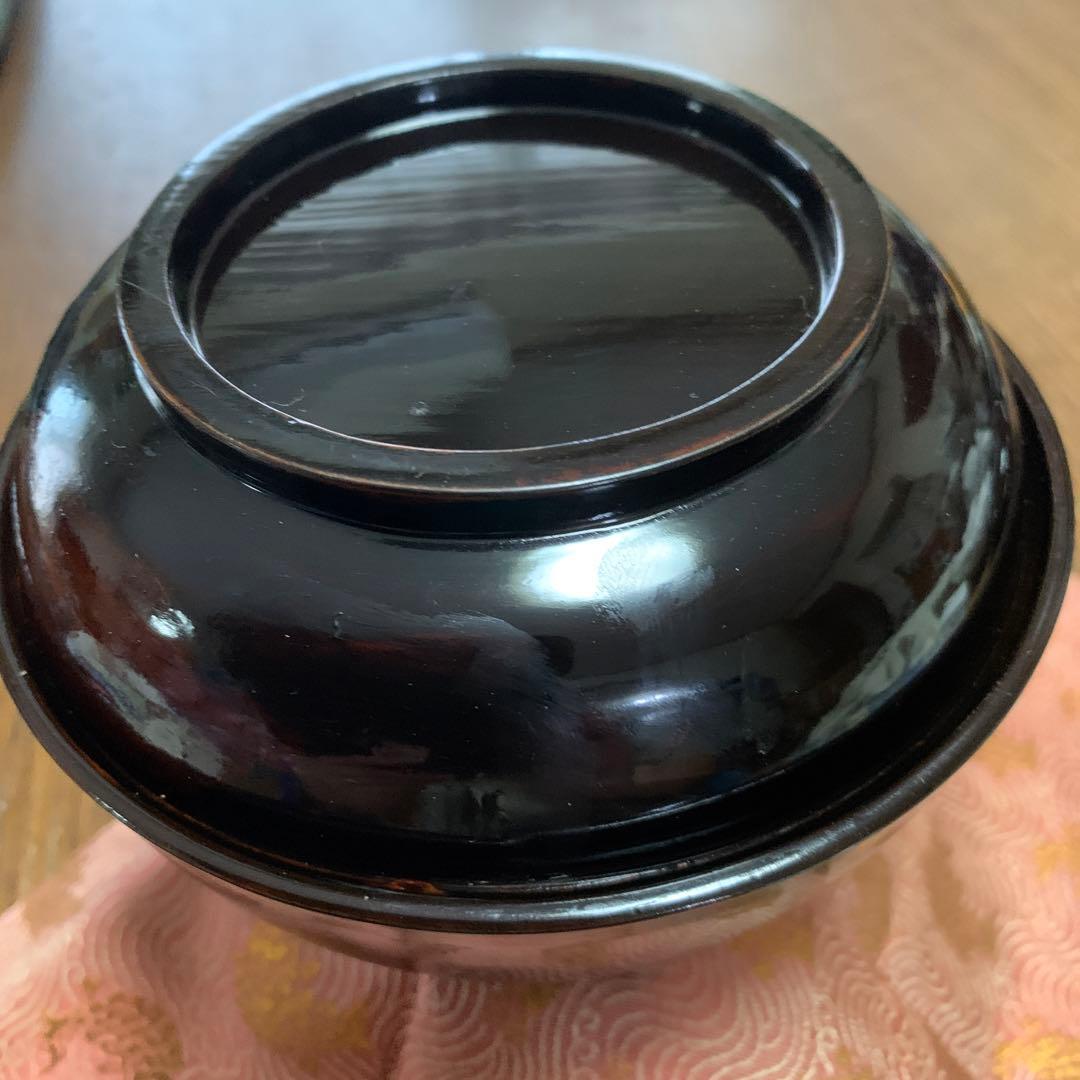 本漆塗蒔絵漆器⭐️蓋付椀⭐️ペアセット⭐️蔵保管⭐️超美品