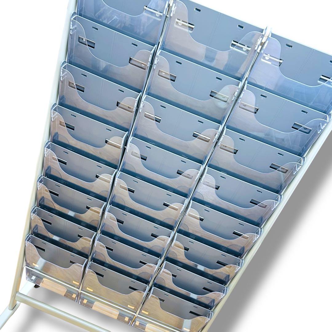 【送料無料】ミヅシマエ業 パンフレットスタンド NPF-C308 8段x3列