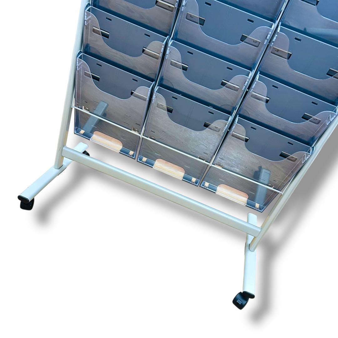 【送料無料】ミヅシマエ業 パンフレットスタンド NPF-C308 8段x3列