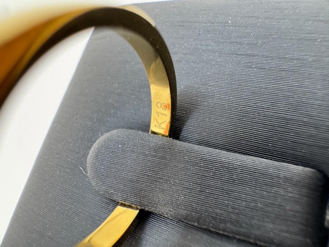 K18Je t'aime ゴールド スクエアリング1.8g 9号