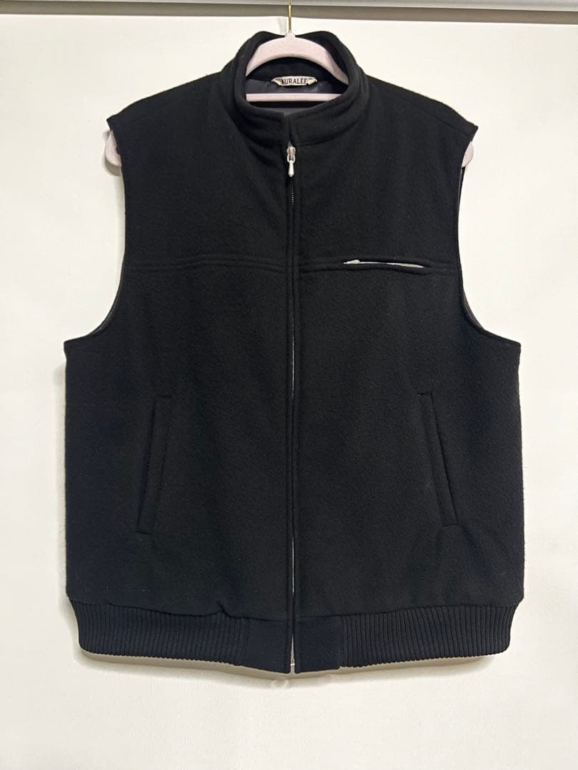 定価7万 AURALEE CASHMERE WOOL MOSSER VEST