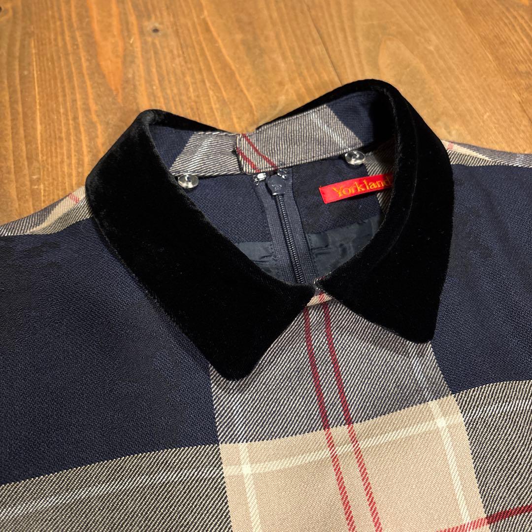 【美品 希少】Yorkland チェック ノースリーブワンピース