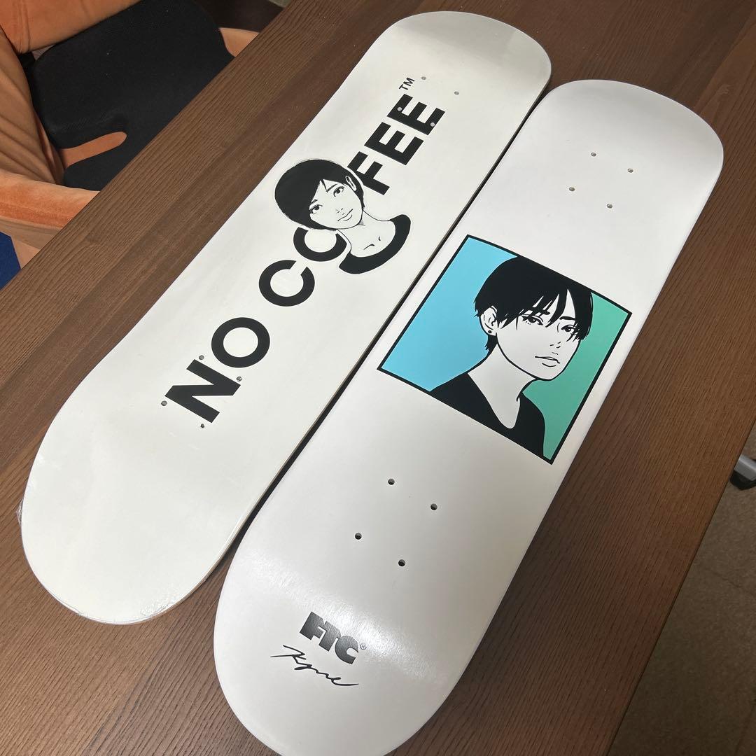 kyne スケートボード 2枚セット　白　NO COFFEE