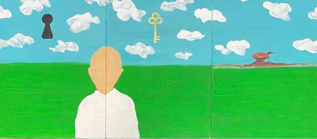 絵画『Door』アクリル絵画。3枚セット。