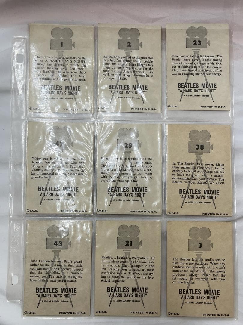 ビートルズ　トレーディングカード「A HARD DAY'S NIGHT 」
