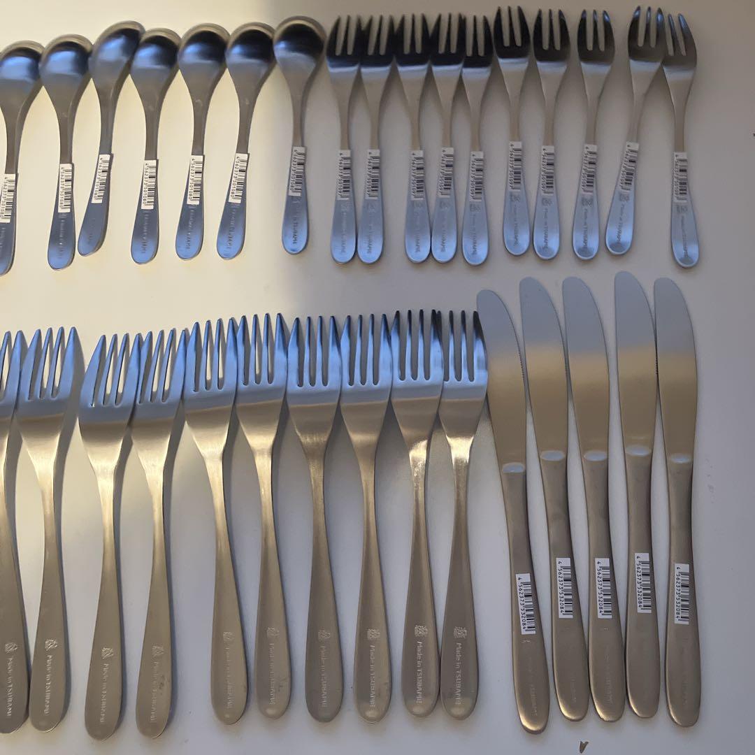 燕45 ナイフ5 フォーク大・スプーン小・フォーク小・レスト各10