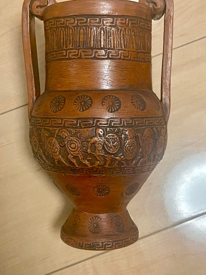 古代ギリシャアンフォラ模倣　レッドクレイ陶器