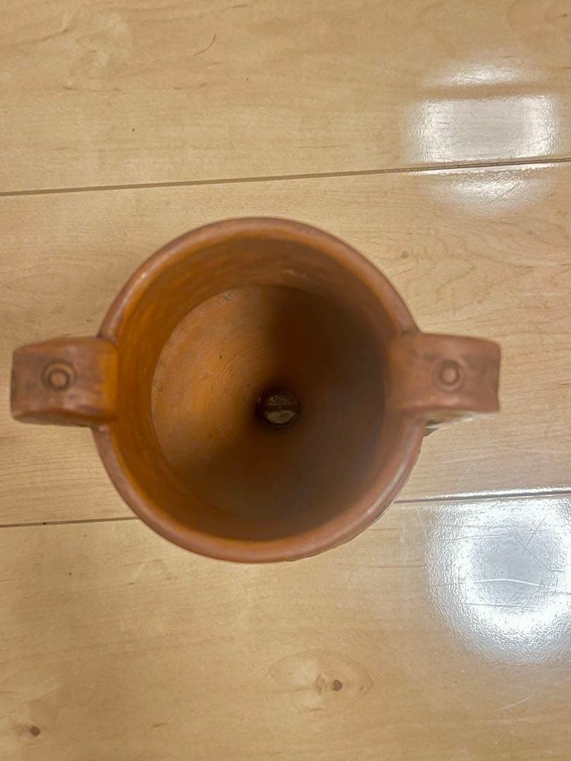古代ギリシャアンフォラ模倣　レッドクレイ陶器