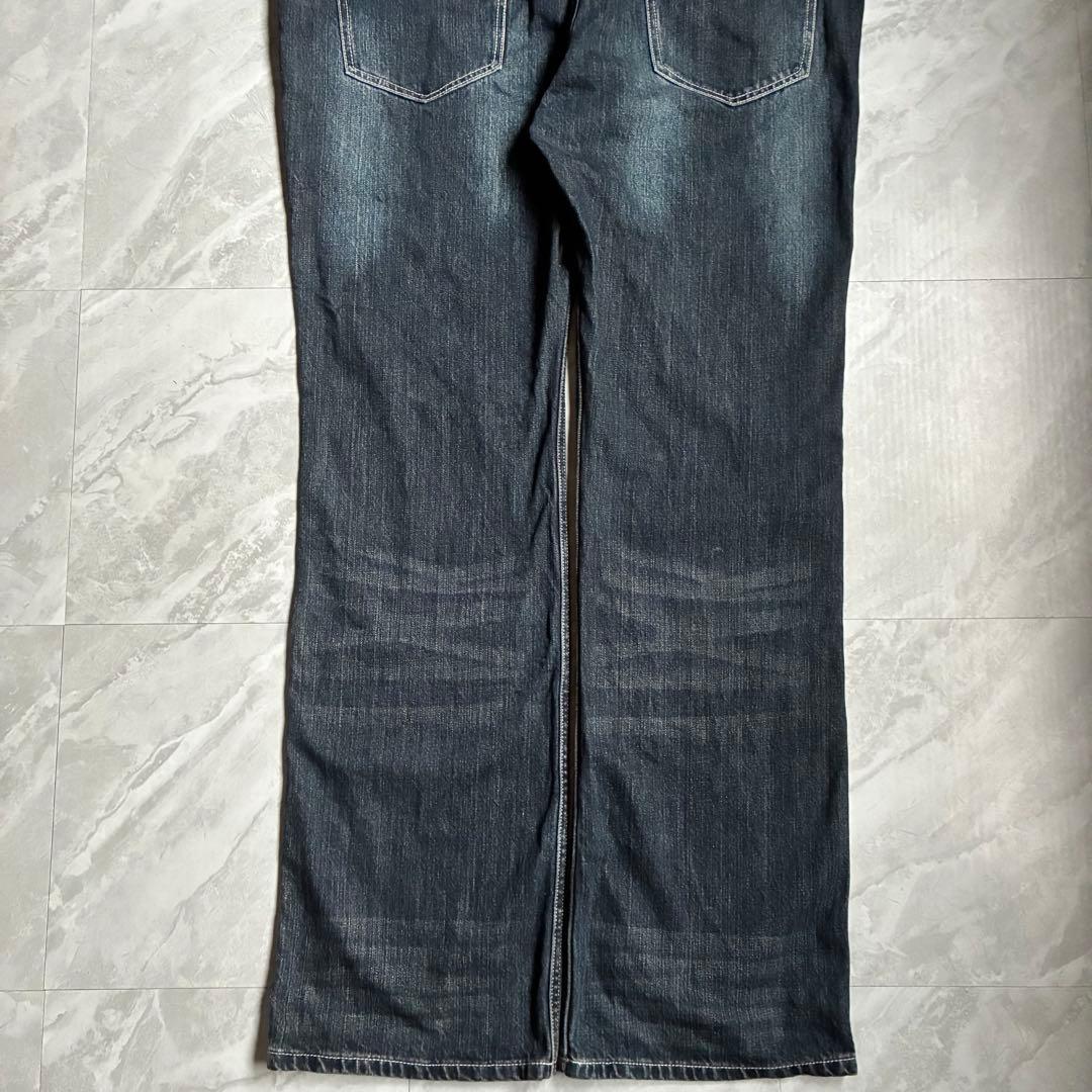 VANSON フライングエンブレム 刺繍 ダークデニム オールインワン バイカー