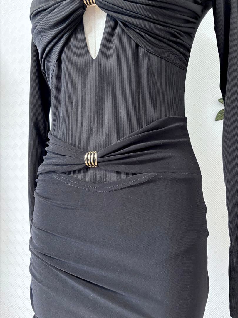 社交ダンス★新品★レッスンウェア★セクシー★2点セット★黒色