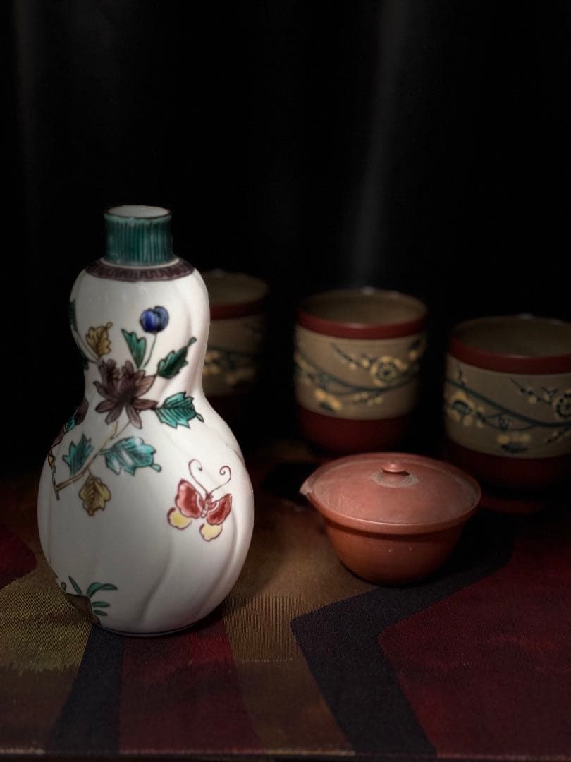 CY5-8 常山 急須　八十吉　赤水湯呑　骨董品　保管品