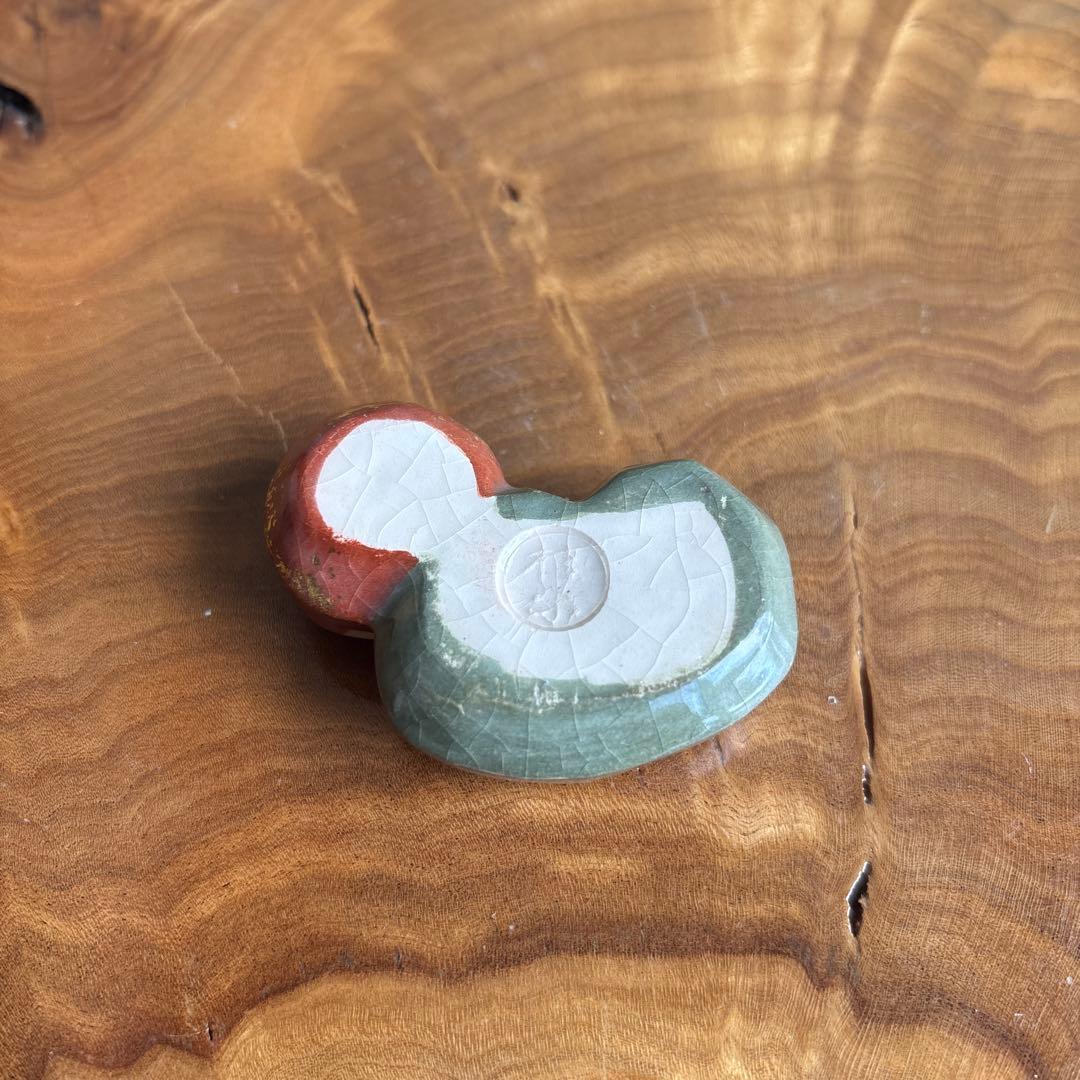 伊東桂楽造 立雛 香合 楽焼 おひな様 茶道具 共箱