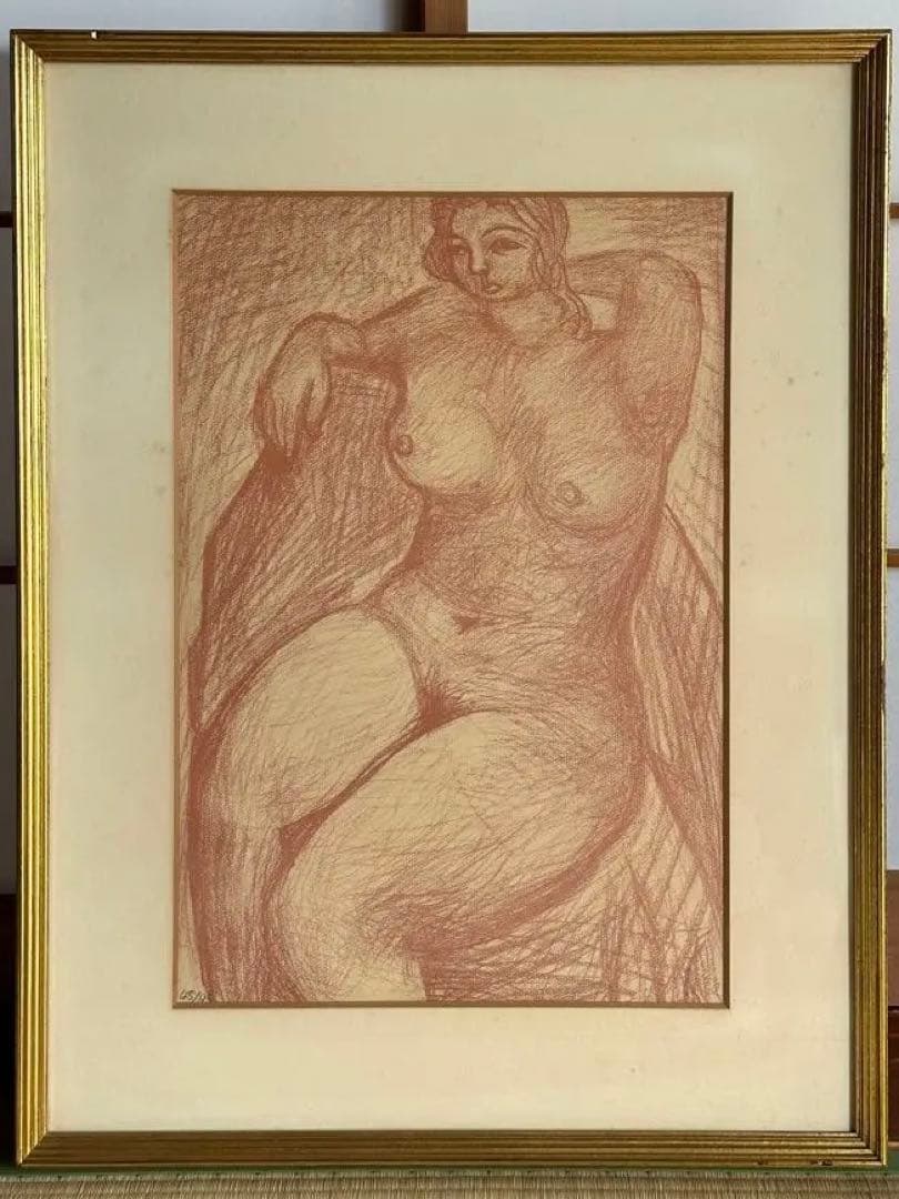 ⭐️【林武】裸婦　限定品　石版画集　45/95 【額付き】