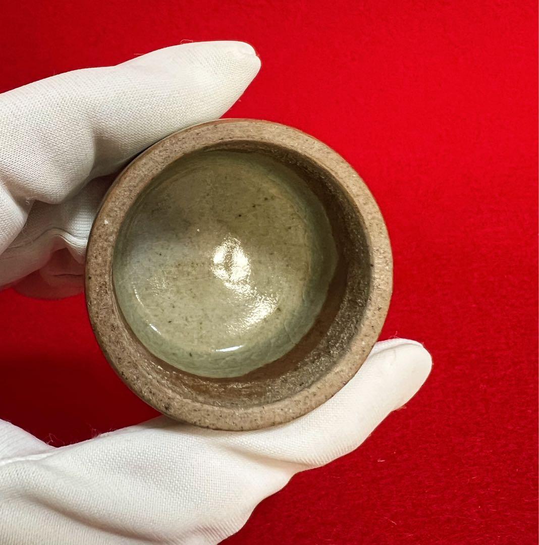 古美術 肥後銘陶 八代焼 高田焼 茶入 茶道具 箱付き 古道具　コレクション