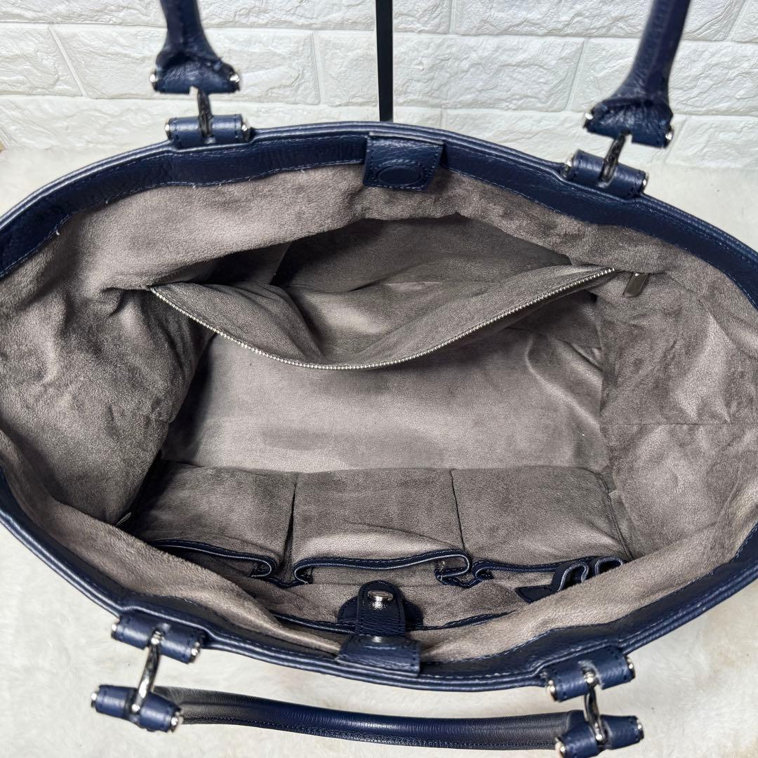 PELLE MORBIDA ペッレモルビダ トートバッグ デッキ9 ネイビー