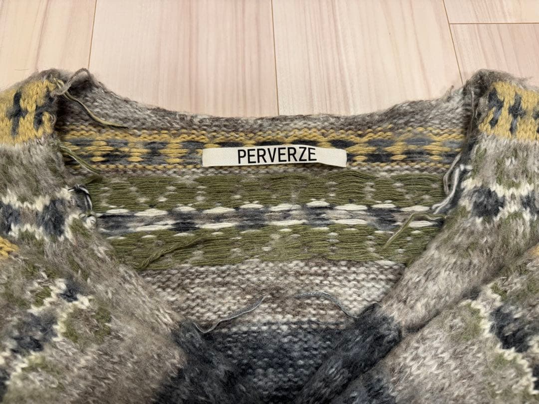 PERVERZE モヘア カーディガン 2022 gray セーター パーバーズ