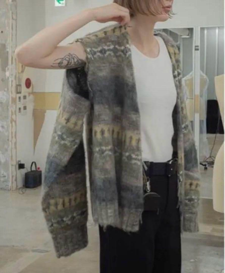 PERVERZE モヘア カーディガン 2022 gray セーター パーバーズ