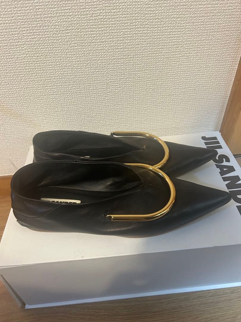 JIL SANDER ブラック フラットシューズ