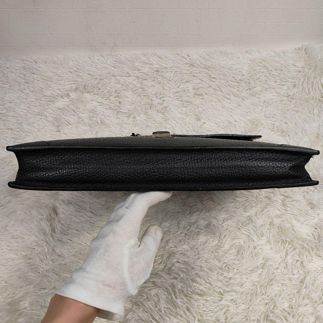 本日限定価格　ロエベ　ブリーフケース　アナグラム　シボ革　A4収納可能　鍵付き