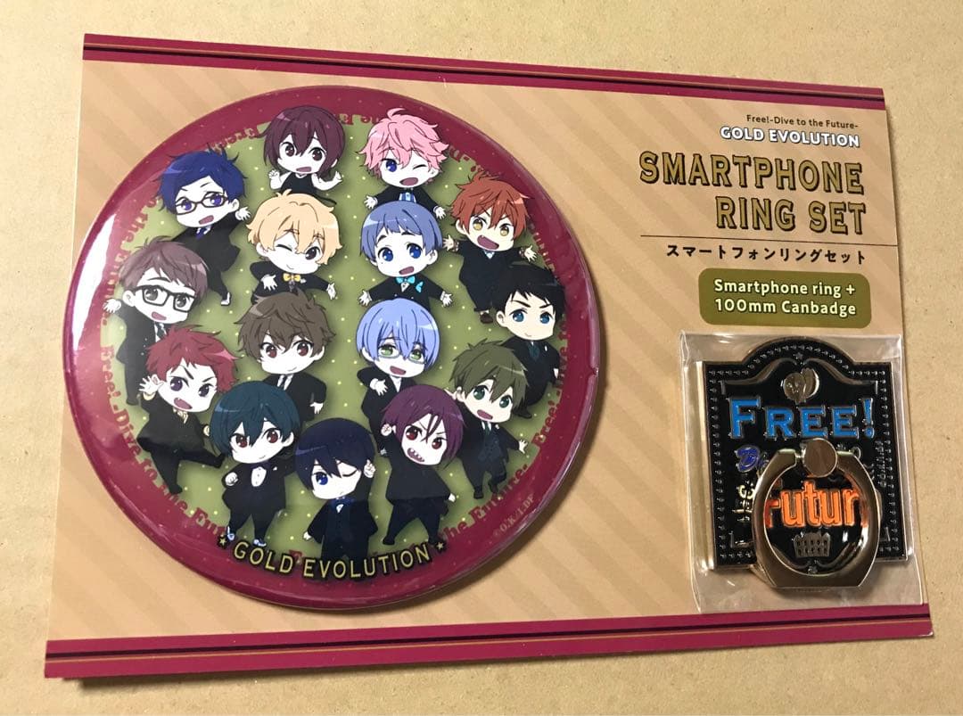 Free!岩鳶＆鮫柄学園トランプ 缶バッジ スマートフォンリング 七瀬遙 松岡凛