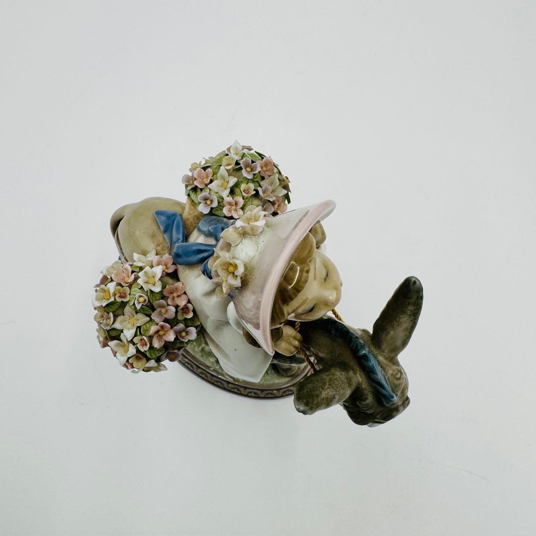 【リアドロLladro フィギュリン　少女とロバ】置物　インテリア　アンティーク