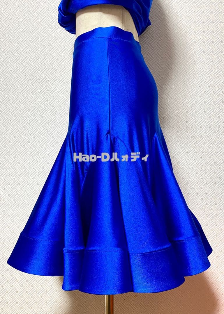 社交ダンス★新作★レッスンウェア★オリジナル★青2点セット