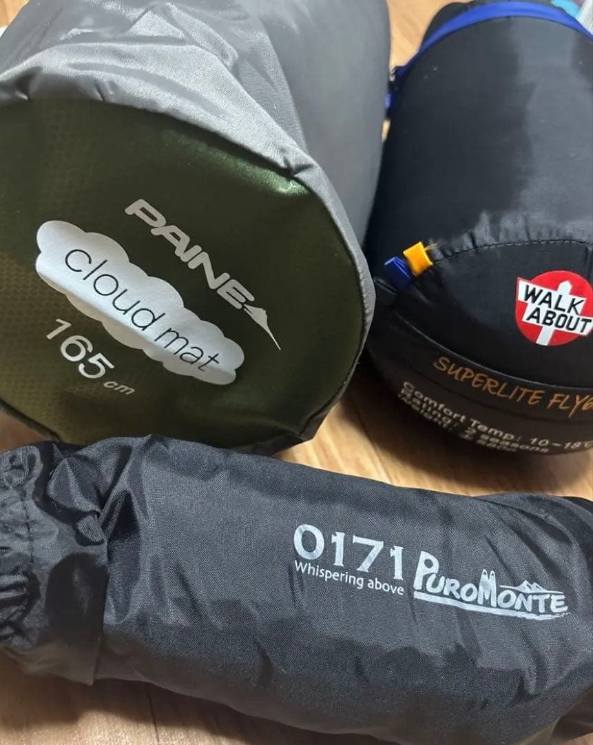 PAINE cloud mat 165cm 寝袋　エア枕　キャンプ　３点セット