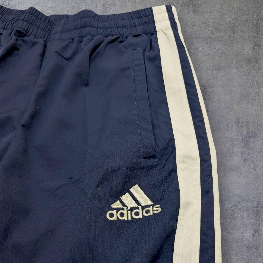 美品】００s adidas 紺色 ジャージ上下 太ライン ドローコード ｙ２ｋ