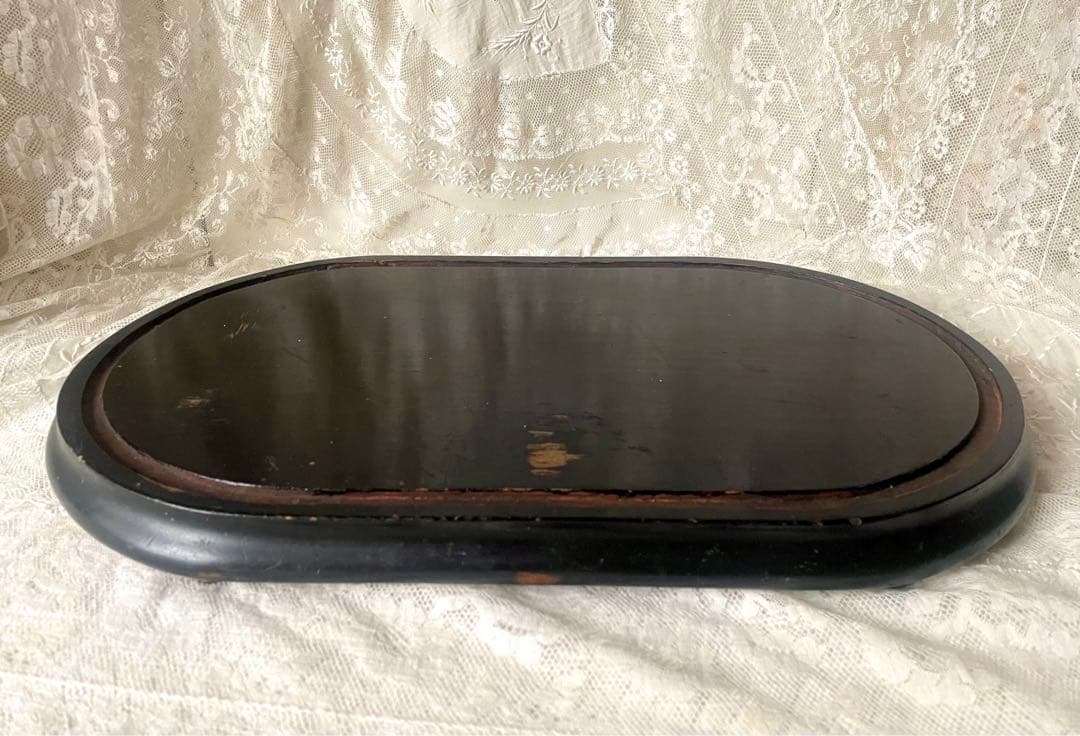 ディスプレイ台 ガラスドーム台座ナポレオン三世 ブラック フランスアンティーク