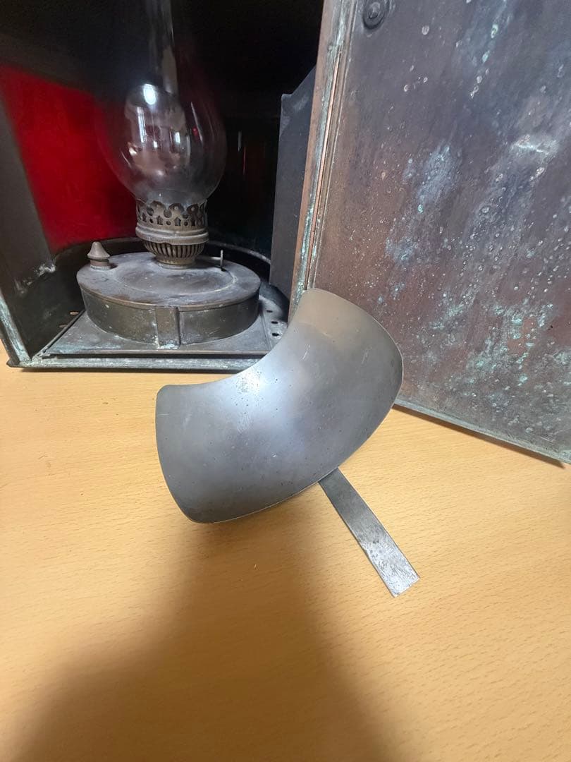 日本船燈株式会社　赤緑　インテリア　ランタン　アンティーク　昭和13年