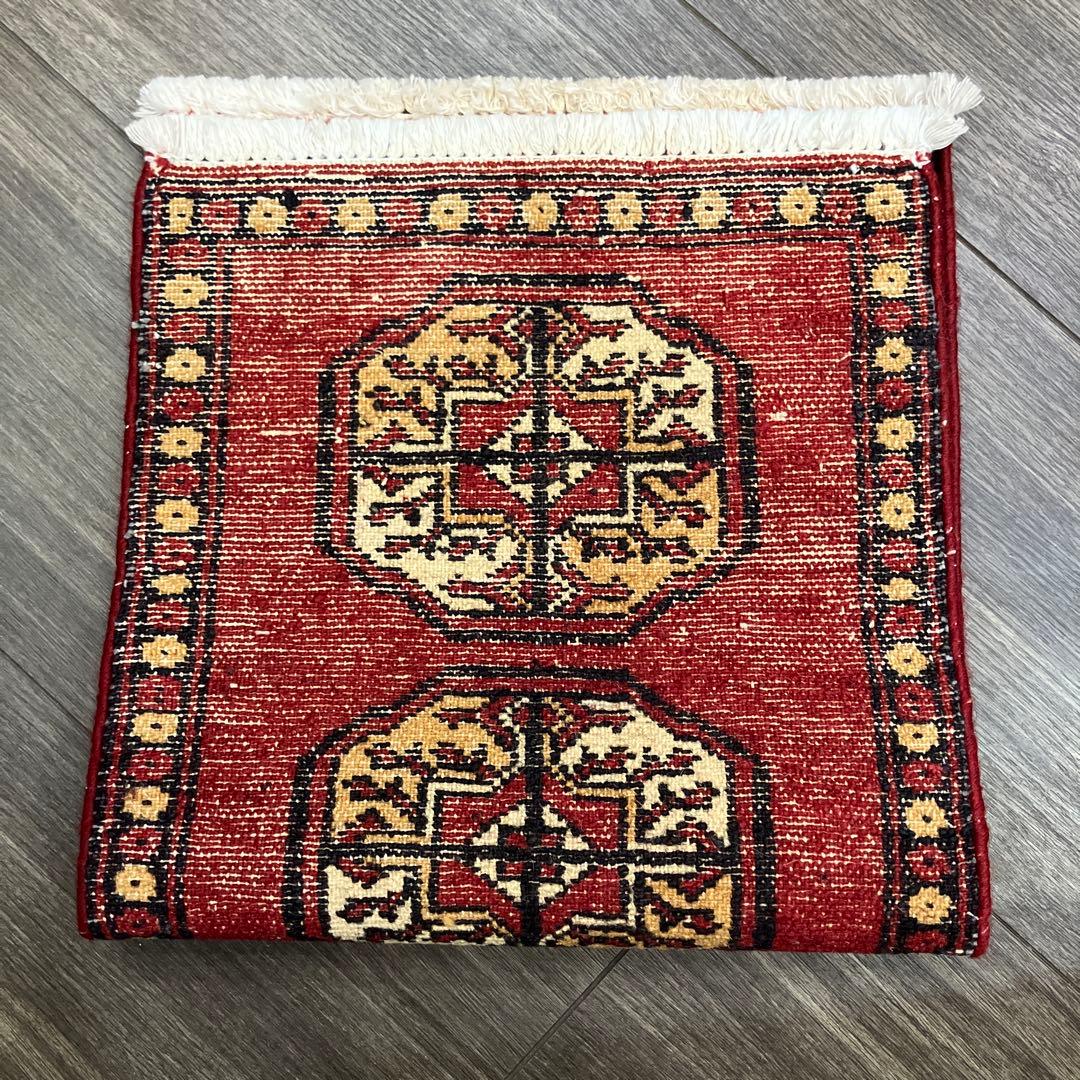 31cmx61ミニラグあがりかまちラグ　ヴィンテージ ラグパキスタン手織り絨毯