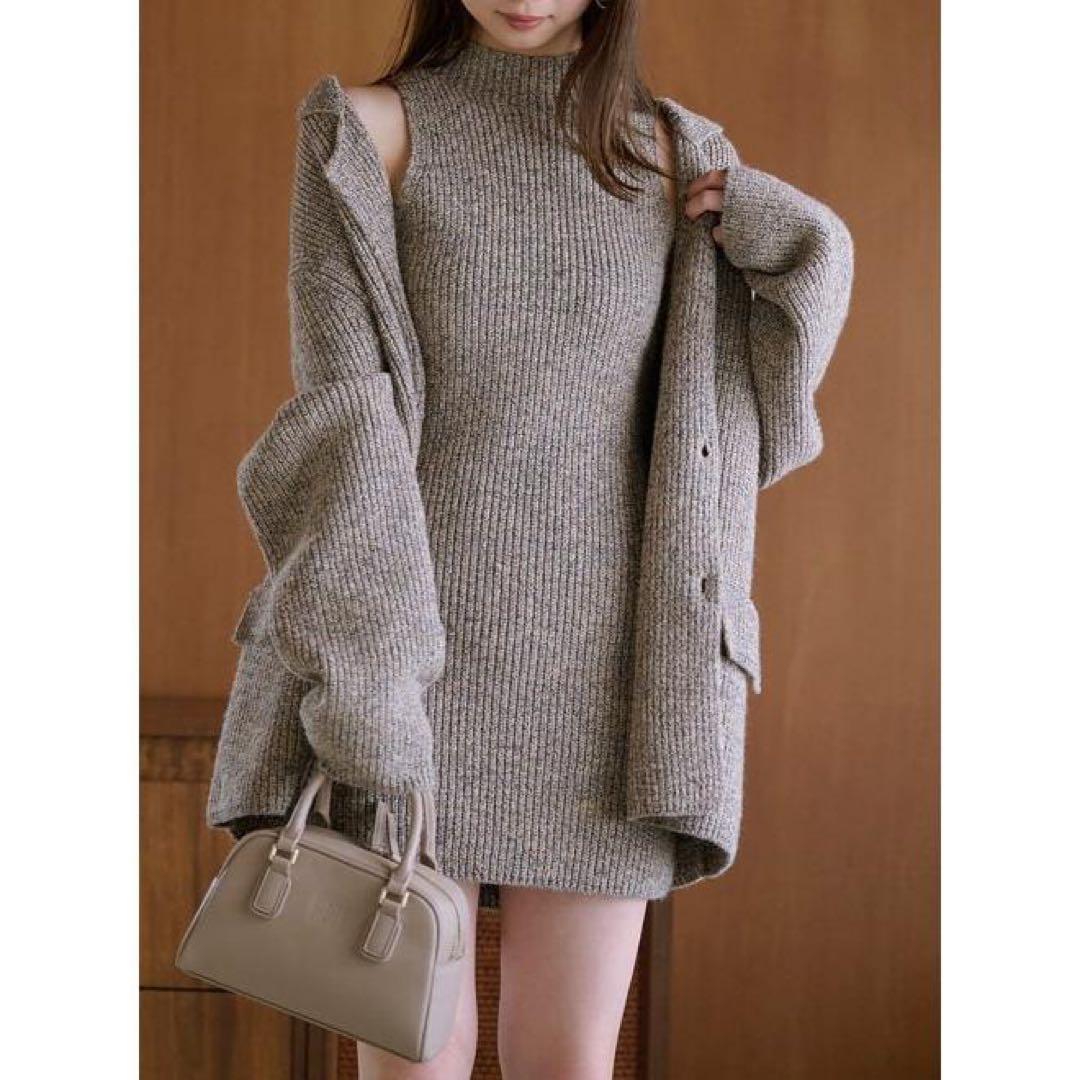 スナイデル　ミニニットワンピース　ニットジャケット