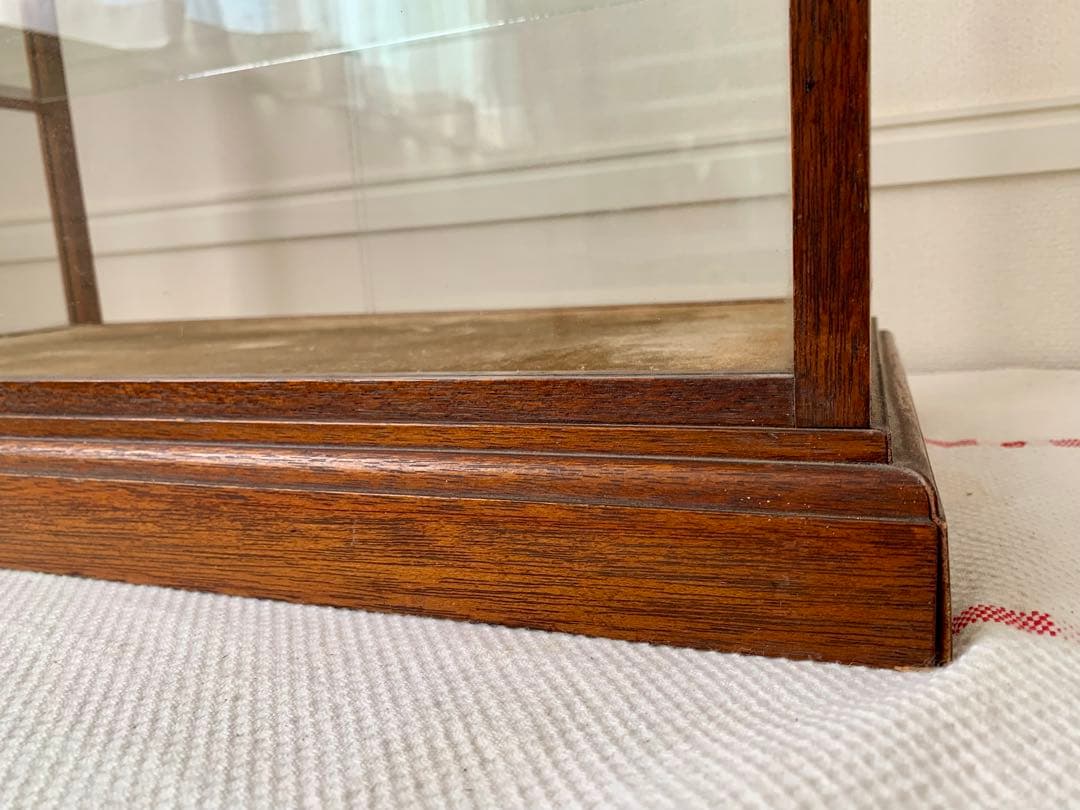 イギリスアンティーク　ガラスショーケース　ヴィンテージ　手渡しのみ　★発送不可