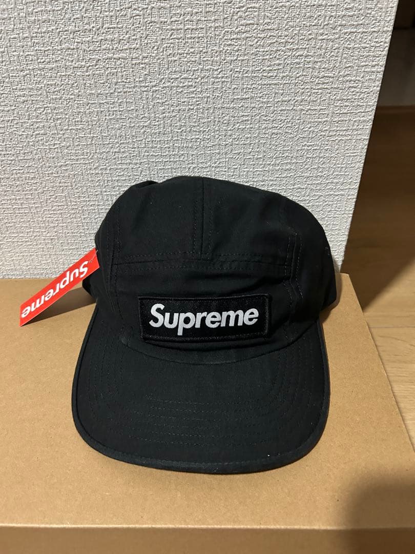 Supreme 黒 キャンプキャップ