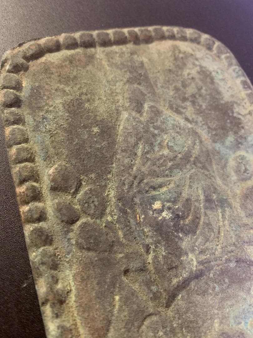 M463❀【本物】隠れキリシタン 踏み絵 聖母子像 銅製 絵踏 聖母マリア 青銅