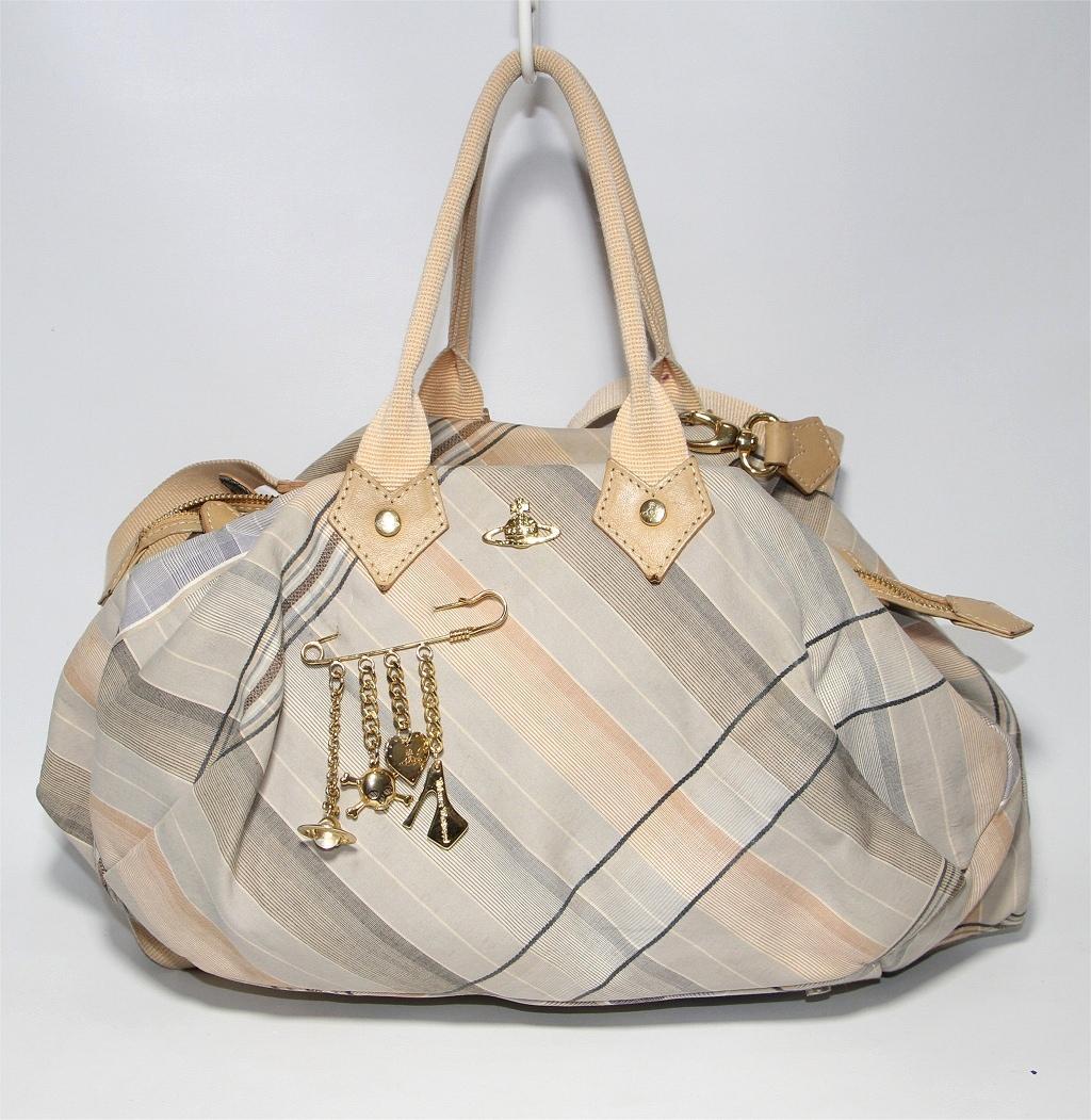 か*ギ様 ヴィヴィアンウエストウッド ハンドバッグ 2way オーブ金具 チェッ