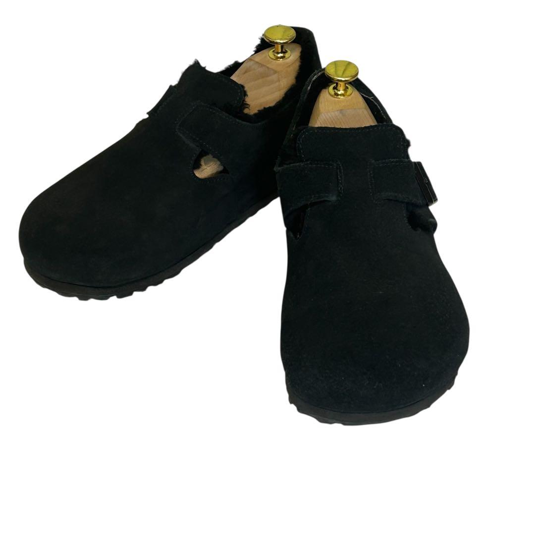 極美品 未使用級ビルケンシュトック ロンドン シアリング　ボア ブラック 25