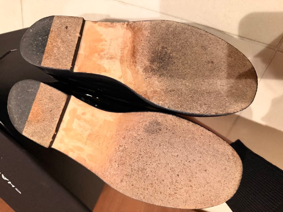 CHANEL エナメル　ブラック ローファー　37