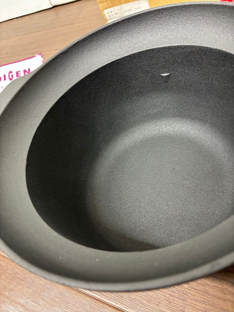 【未使用】南部盛栄堂 南部鉄鍋ご飯釜3合炊き F-414 IH対応