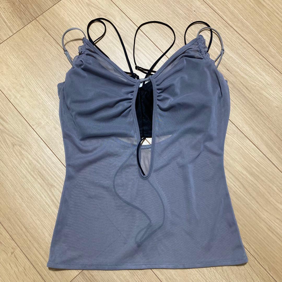 トップス melt the lady sheer cover camisole