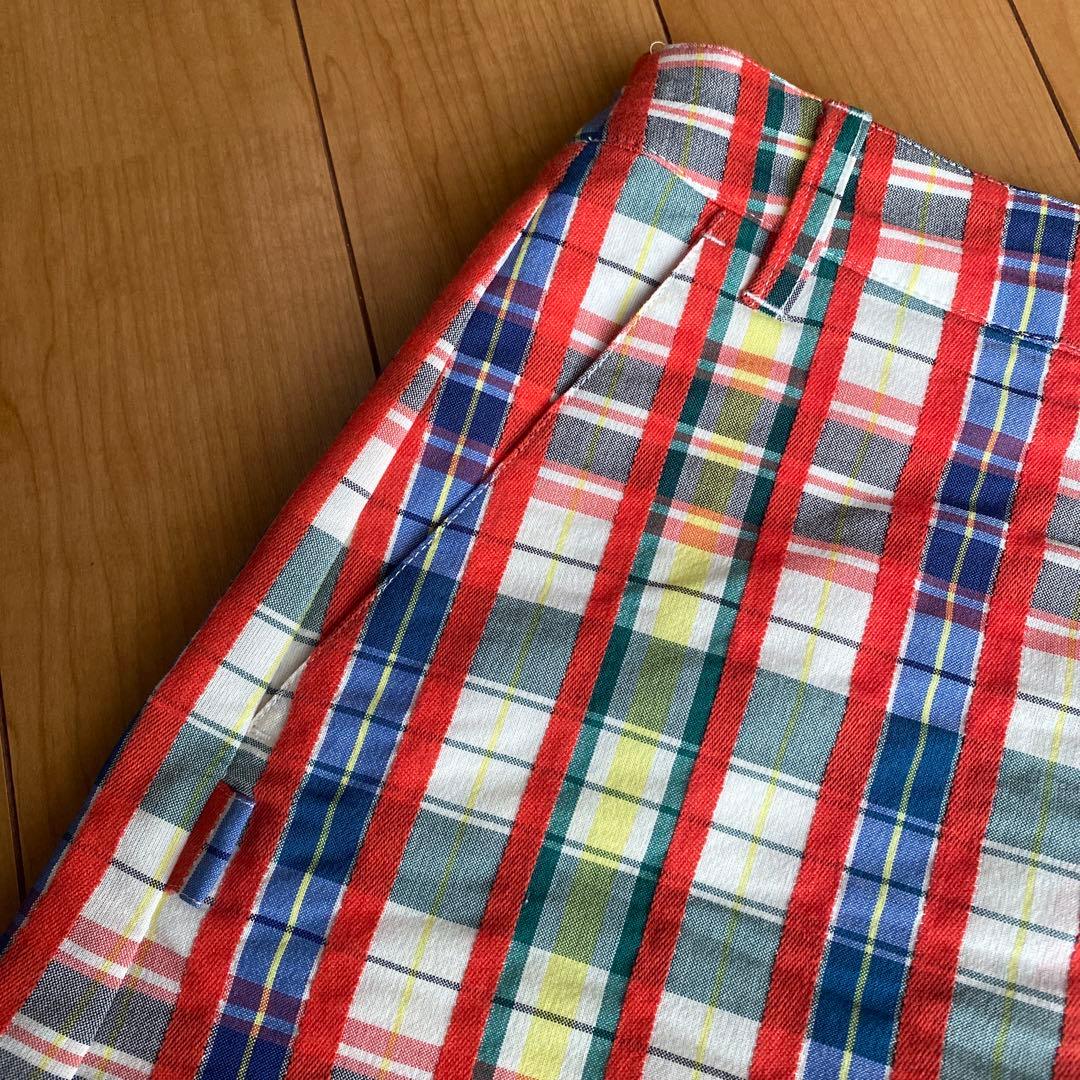 パーリーゲイツ☆タグ付き新品 チェック柄 スカート風 キュロットパンツ