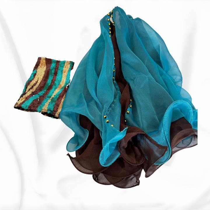 【送料無料】サハルオカーシャ Sahar Okasha ベリーダンス 衣装 青