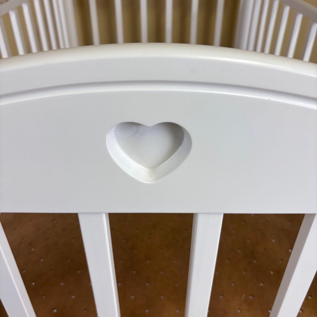 ☆除菌清掃済☆　♡ハートが可愛い♡　☆美品☆　スリーピー　プロヴァンス　ホワイト