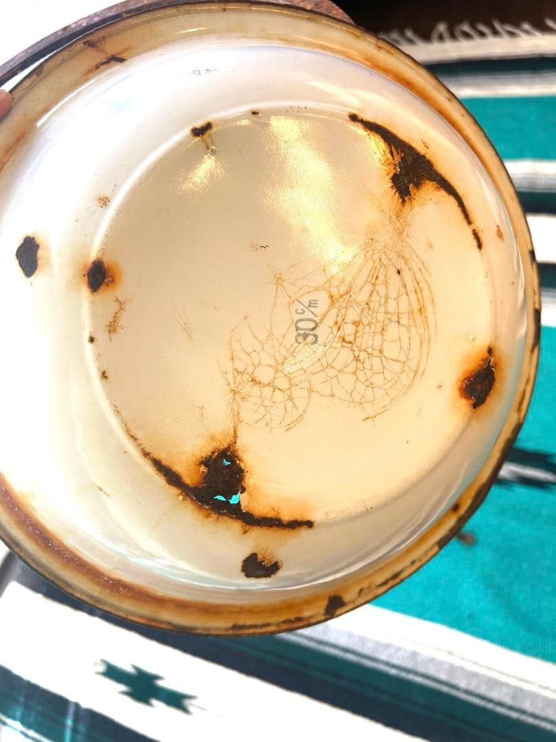 アンティーク消毒ホーロースタンド　レトロ